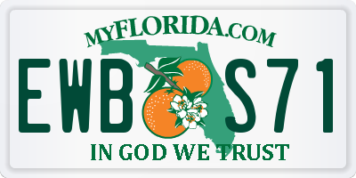 FL license plate EWBS71