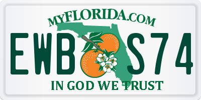 FL license plate EWBS74