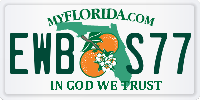 FL license plate EWBS77