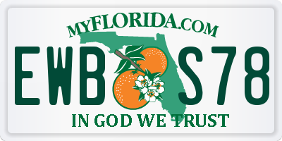 FL license plate EWBS78