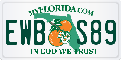 FL license plate EWBS89