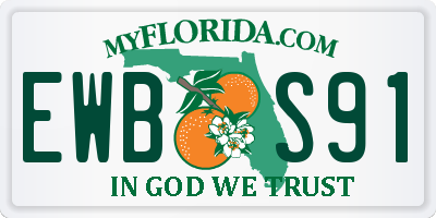 FL license plate EWBS91