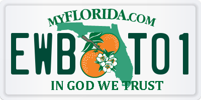 FL license plate EWBT01
