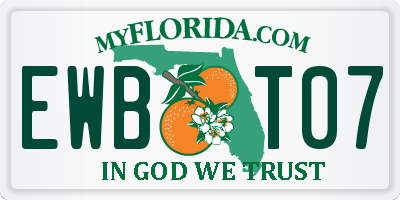 FL license plate EWBT07
