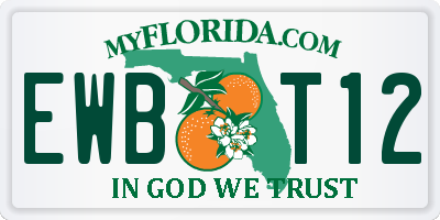 FL license plate EWBT12