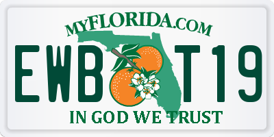 FL license plate EWBT19