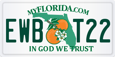 FL license plate EWBT22