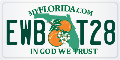 FL license plate EWBT28