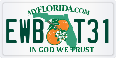 FL license plate EWBT31