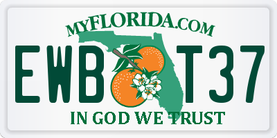 FL license plate EWBT37