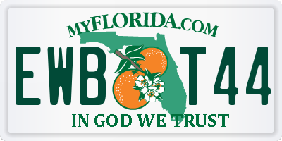 FL license plate EWBT44
