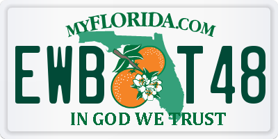 FL license plate EWBT48
