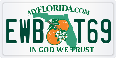 FL license plate EWBT69