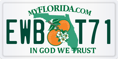 FL license plate EWBT71