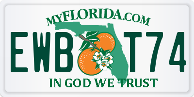 FL license plate EWBT74
