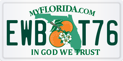 FL license plate EWBT76