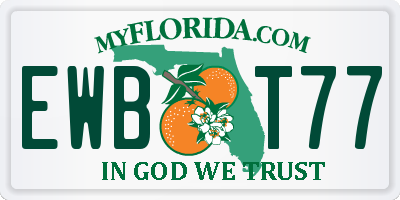 FL license plate EWBT77