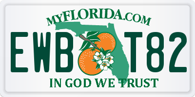 FL license plate EWBT82
