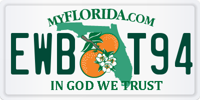 FL license plate EWBT94