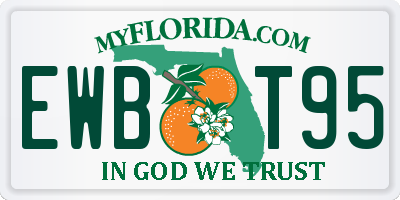 FL license plate EWBT95