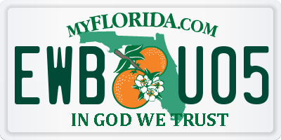 FL license plate EWBU05