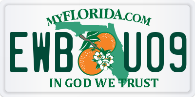 FL license plate EWBU09