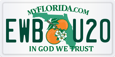 FL license plate EWBU20