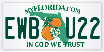 FL license plate EWBU22