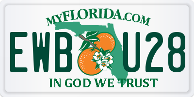 FL license plate EWBU28