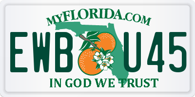 FL license plate EWBU45
