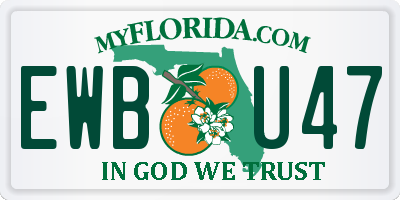 FL license plate EWBU47