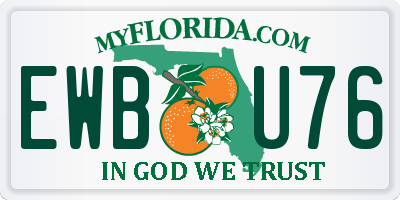 FL license plate EWBU76