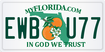 FL license plate EWBU77