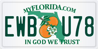 FL license plate EWBU78
