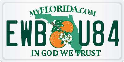 FL license plate EWBU84
