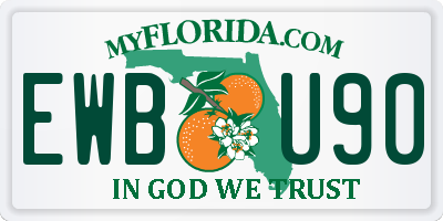 FL license plate EWBU90