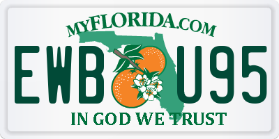 FL license plate EWBU95