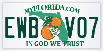 FL license plate EWBV07