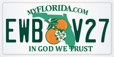 FL license plate EWBV27