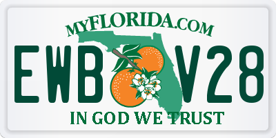 FL license plate EWBV28