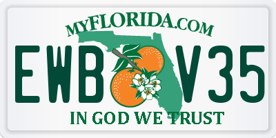 FL license plate EWBV35