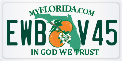 FL license plate EWBV45