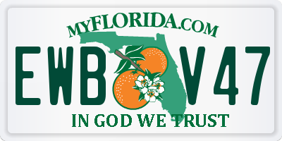 FL license plate EWBV47