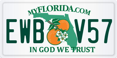 FL license plate EWBV57