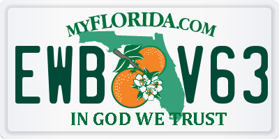 FL license plate EWBV63