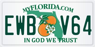FL license plate EWBV64
