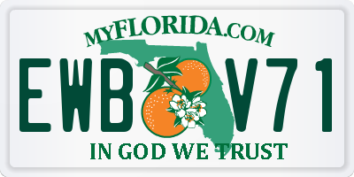 FL license plate EWBV71