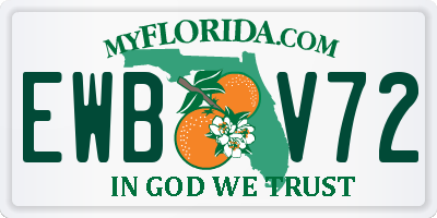 FL license plate EWBV72