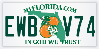 FL license plate EWBV74