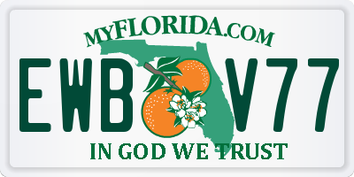FL license plate EWBV77